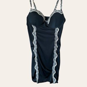 Black slip on dress top size small